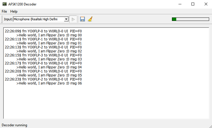 First successful APRS decode from the Flipper transmitter